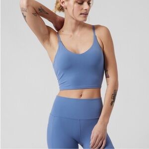 Athleta Blue Elevation Cropped Tank Top